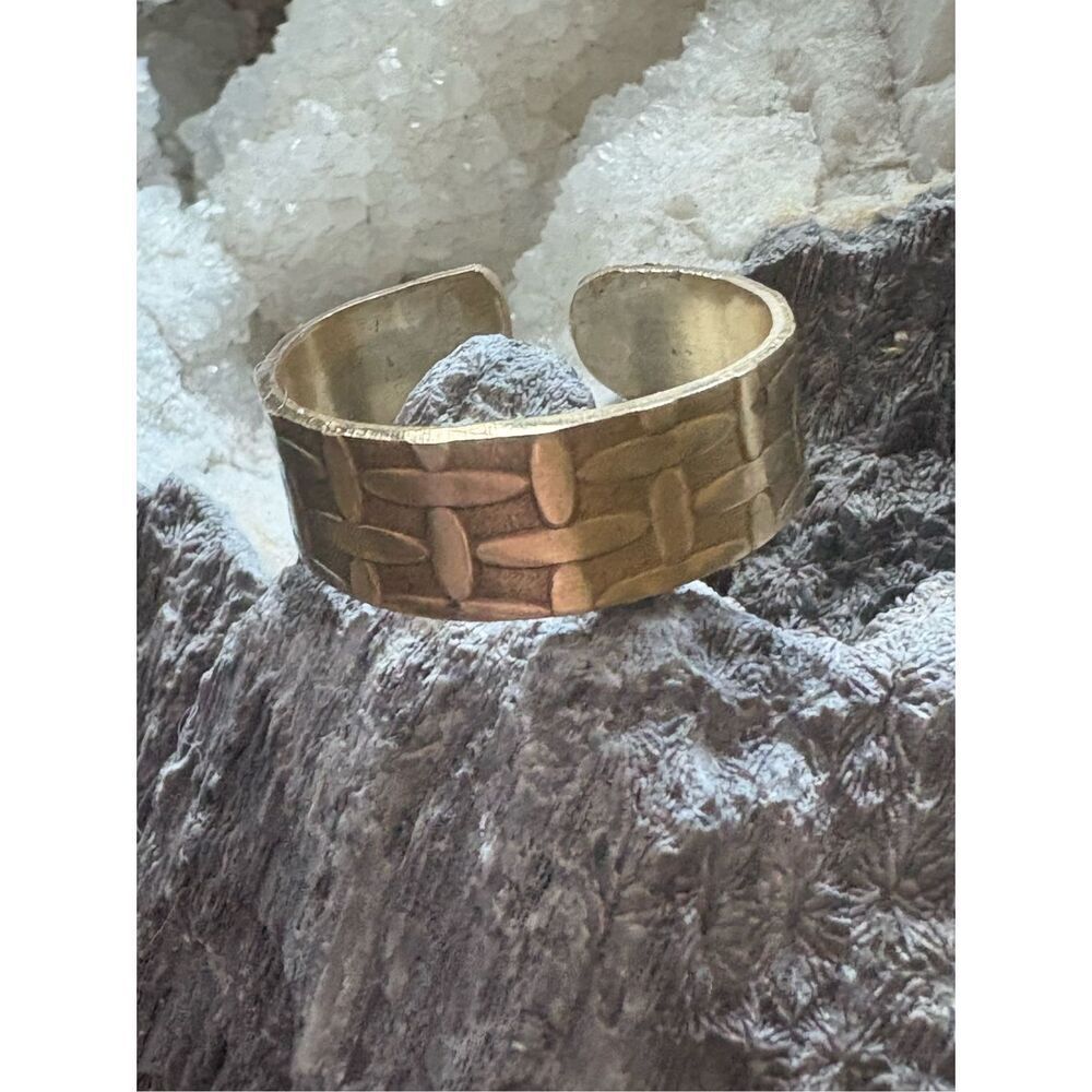 Brass Ring Band, NEW, size 10, adjustable, Handmade